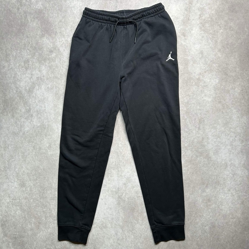 Jordan Sweatpants Youth XL (13-15 years) Black Joggers Fleece Cuffed Embroidered